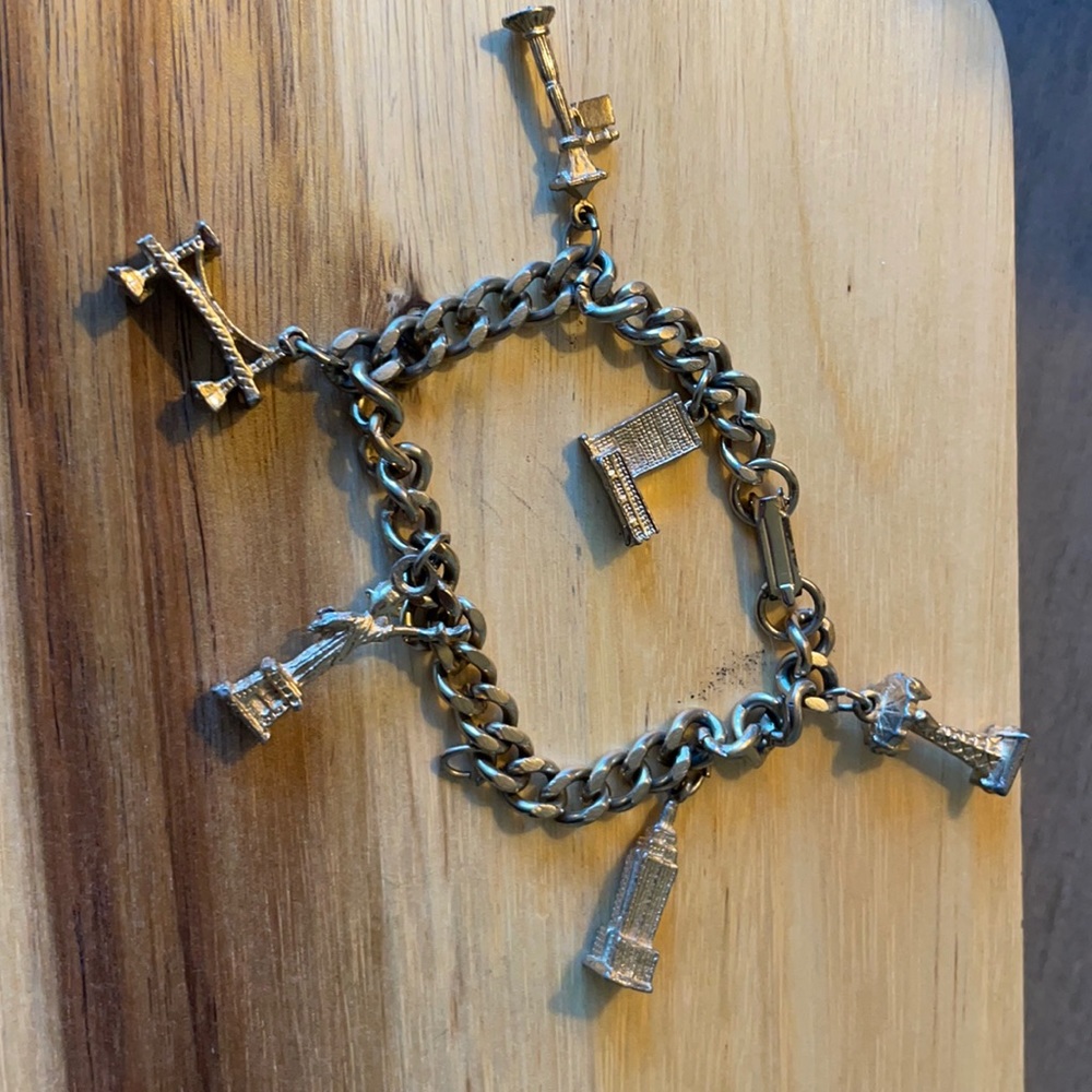Vintage New York City silver  souvenir bracelet
